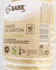 Vasos de Carton Kraft (Ifa Sabe) 240ml 10ud.