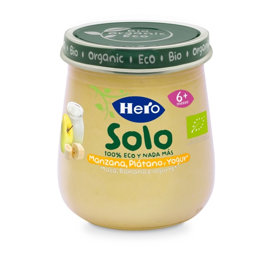 Compota de Manzana - Platano - Yogur (Hero Baby) 120g