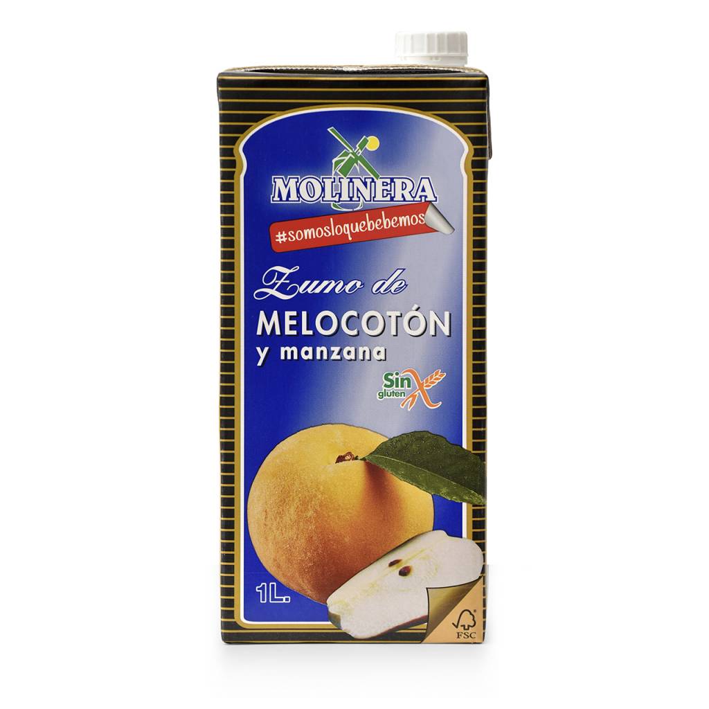 Zumo De Melocoton Y Manzana Molinera 1L