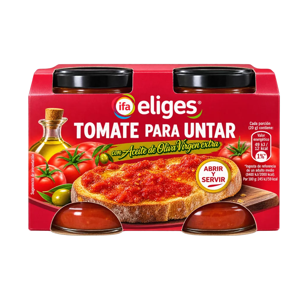 Tomate de Untar con Aceite Oliva Virgen Extra (Ifa Eliges) 2ud.x140g